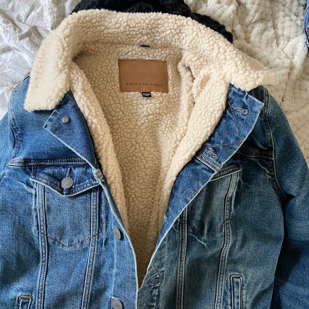 Sherpa lined denim jacket